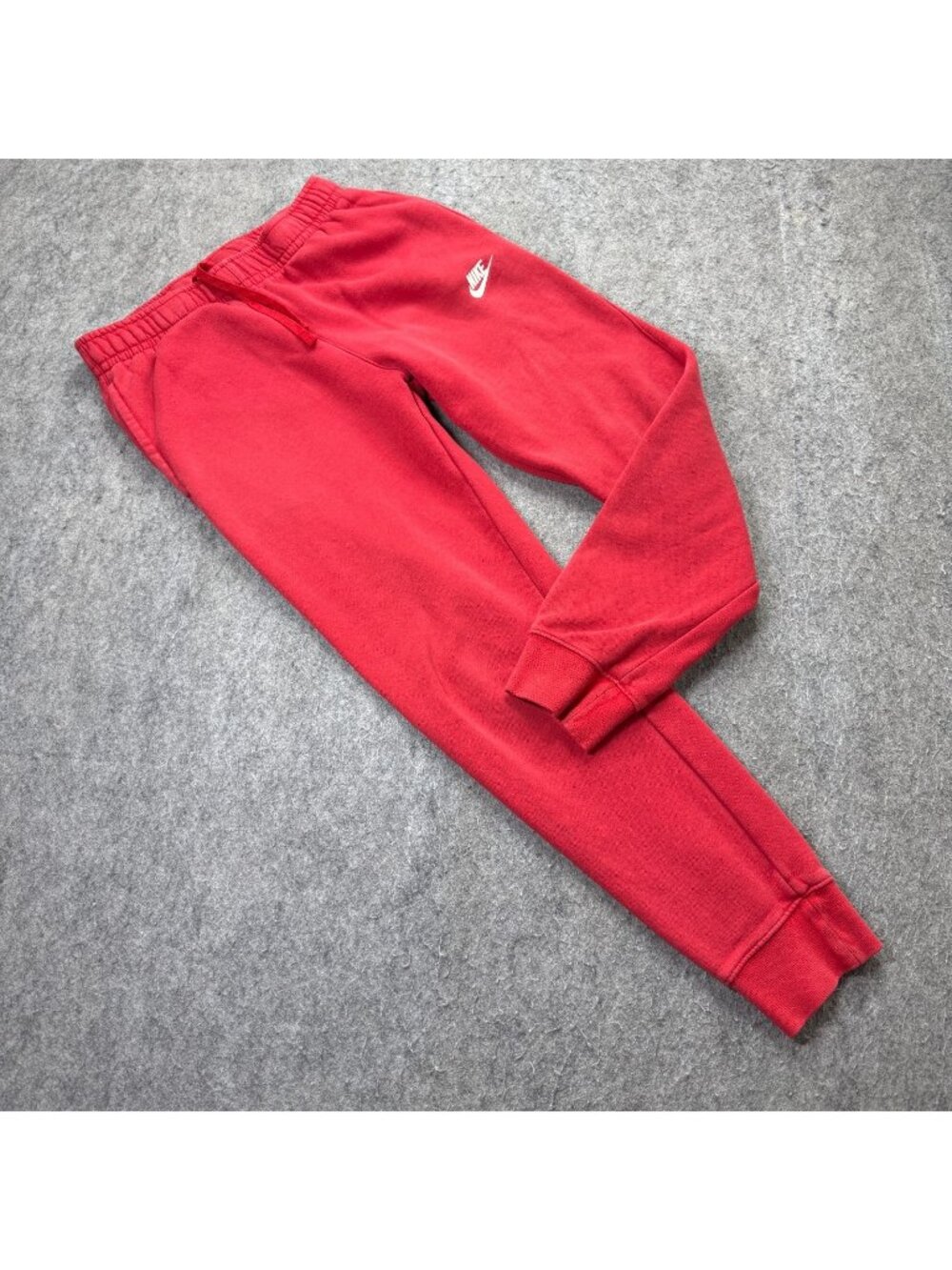 Nike Sportswear Club Fleece Joggers Men S Red Tapered 27" Sweatpants b065